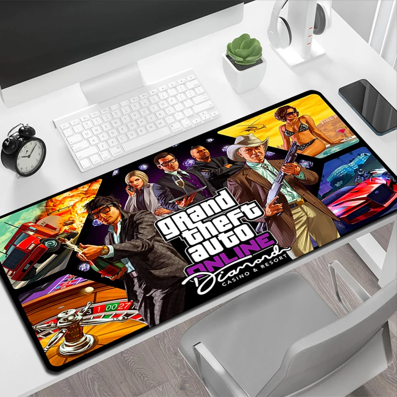 GTA 5 Mouse Pad Xl Computer and Office Extended Xxl Long Keyboard Gaming Free Shipping Pc - GTA Merch