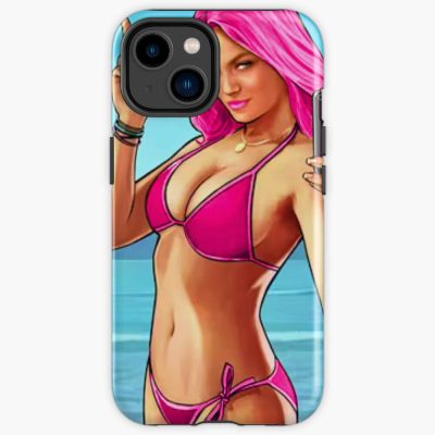 Gta V Bikini Girl Pink (Square) Iphone Case Official GTA Merch