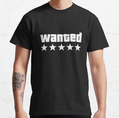 Wanted - Grand Theft Auto V - White T-Shirt Official GTA Merch