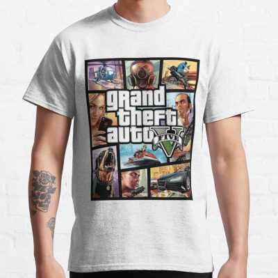 Grand Theft Auto Five  Classic T-Shirt Official GTA Merch