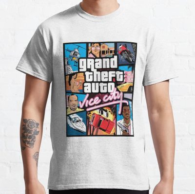 Grand Theft Auto Vice City Shirt, Vice City Game Shirt Essential T-Shirt T-Shirt Official GTA Merch