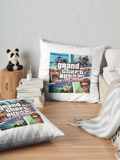 Vcstories Throw Pillow Official GTA Merch