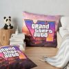 Grand Theft Auto Vi Poster Game Throw Pillow Official GTA Merch