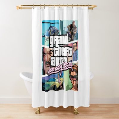 Vcstories Shower Curtain Official GTA Merch