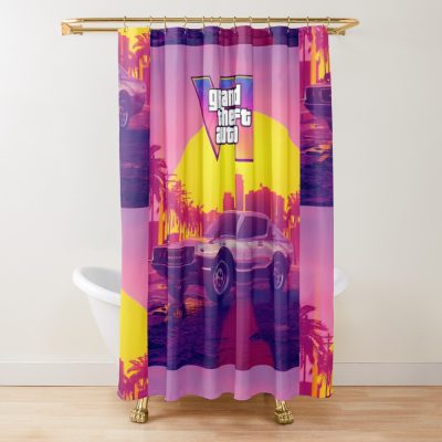 Gta Vi Shower Curtain Official GTA Merch